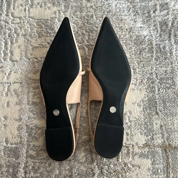 Zara Pointed Flat Leather Sling backs in Size 36 or US 6 - Picture 8 of 8
